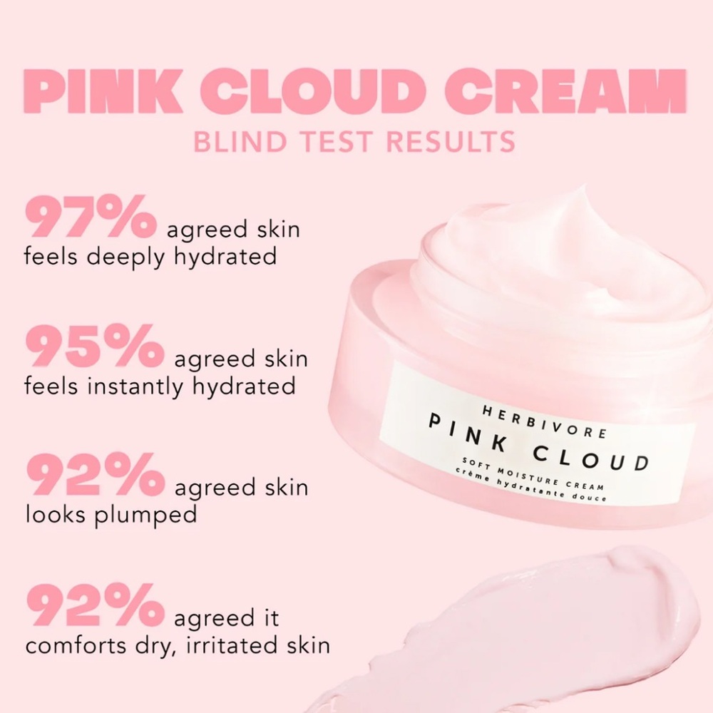 $10❤️🔥 LAST 1! Herbivore Botanicals Pink Cloud Moisturizer Travel Size ☁️ NEW - Picture 3 of 7